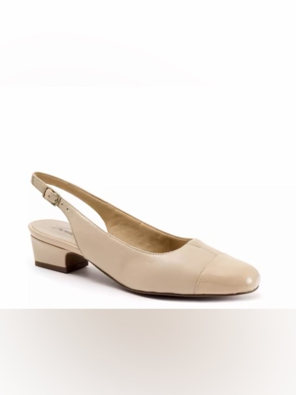 Size 8.5 WW Women’s Beige Slingback Low Heel Pumps Trotters Dea Pump